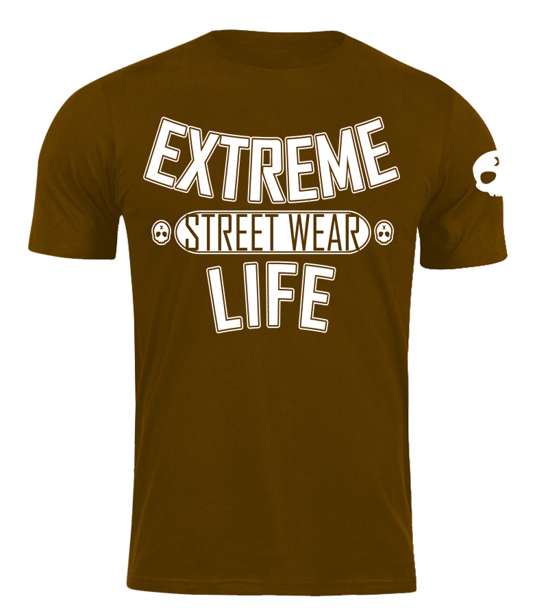 T-shirt Extreme Life Street Wear Brown
