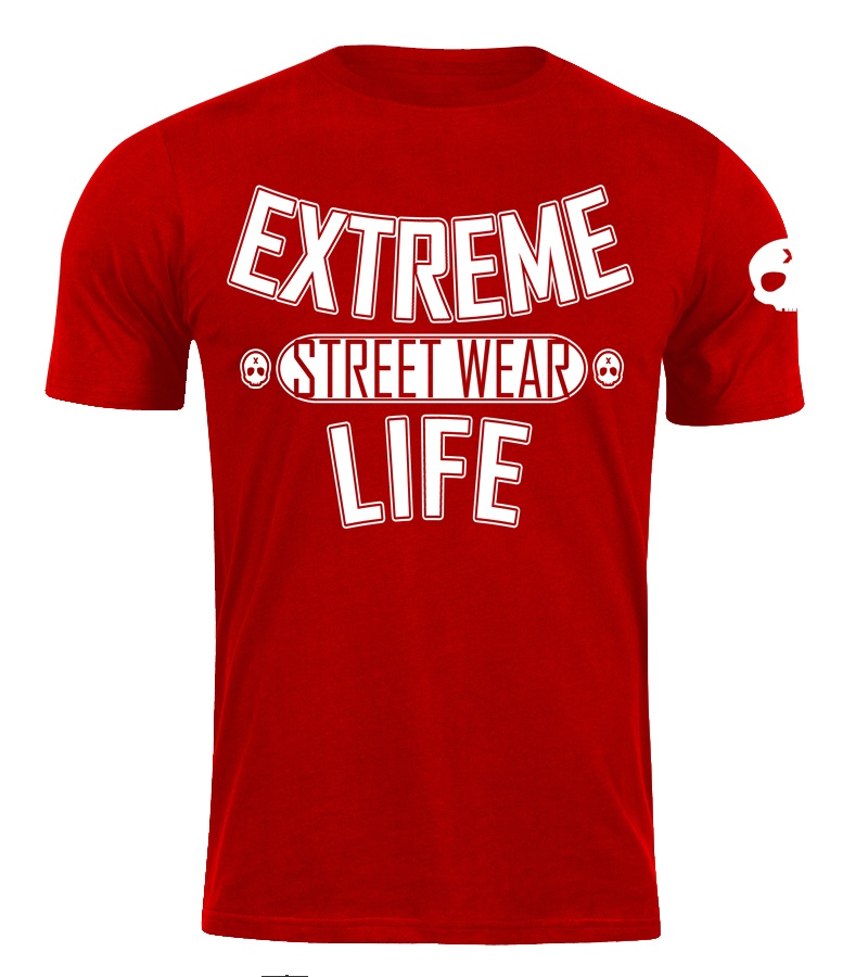 T-shirt Extreme Life Street Wear Red