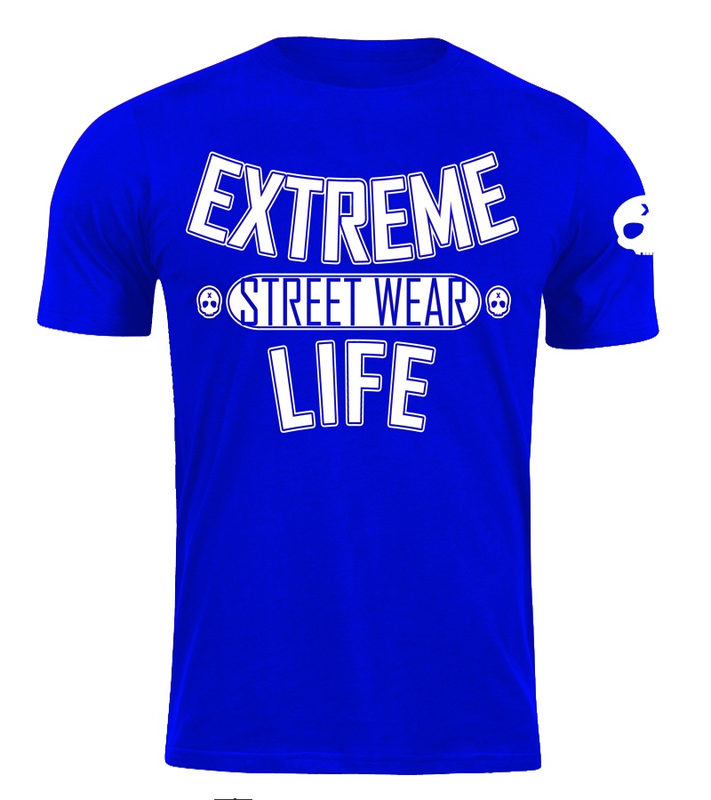 T-shirt Extreme Life Street Wear Blue