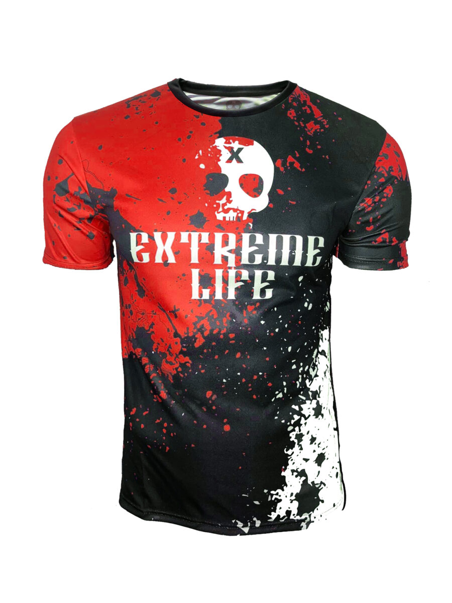 Koszulka Sportowa Extreme Life Mesh Plama Red