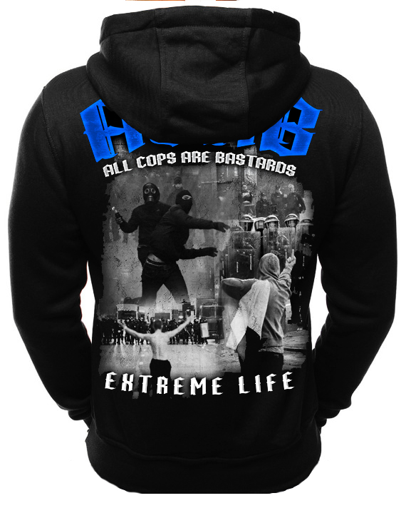 Bluza z kapturem Extreme Life ACAB Blue